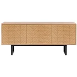 Komoda iz hrastovega lesa Camden Herringbone 175 x 75 cm