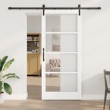 Drsna vrata ORKDAL Bela 93 x 211 cm Trden borov les in steklo, (5000215403) | Shoptok.si
