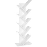 Songmics lesena knjižna omara, 8-nadstropna LBC11WTV1, (21245480) | Shoptok.si