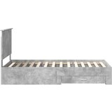  Konstrukcija postelje z vzglavjem Betonsko siva 100 x 200 cm, (5000103152) | Shoptok.si
