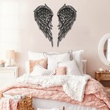 Wallity Zidna dekoracija Anđeoska krila - APT240LS, 46 x 99 cm, Crna Cijene