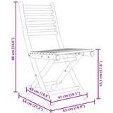 Sklopive vrtne stolice 6 kom 43 x 54 x 88 cm od bambusa | shoptok.hr