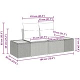  Vrtna sedežna garnitura 9 pcs Siva poli ratan, (5000143221) | Shoptok.si