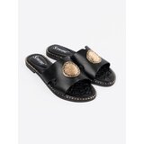 SEASTAR Black flip-flops with gold decoration | shoptok.hr