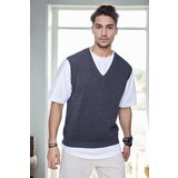 Dewberry 26088 V-Neck Mens Sweater-ANTHRACITE Cijene