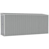  Zidno vrtno spremište sivo 118x382x178 cm pocinčani čelik | shoptok.hr