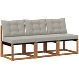 3 Komad Vanjska srednja sofa Masivno bagremovo drvo, Tekstilen | Eponuda.com