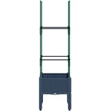  Vrtna sadilica s rešetkom plava siva 40 x 40 x 142,5 cm PP | Eponuda.com