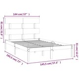  Okvir za krevet od masivnog drva crni 140 x 190 cm | Eponuda.com