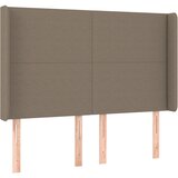 Maison Chic posteljno vzglavje - vzglavna omarica - nočna omarica z ušesi taupe 147x16x118/128 cm blago, (21708088) | Shoptok.si