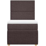  Krevet s oprugama i madracem tamnosmeđi 90 x 200 cm od tkanine | shoptok.hr