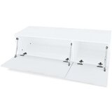 Sijaj TV omarica 2 kosa iverna plošča 120x40x34 cm visok sijaj bela | Shoptok.si