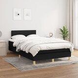  box spring s madracem crni 120 x 190 cm od tkanine | shoptok.hr