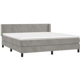  Box spring postelja z vzmetnico svetlo siva 180x200 cm žamet, (20790468) | Shoptok.si