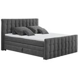 MID.YOU POSTELJA BOXSPRING 180 cm x 200 cm , tekstil, leseni material antracit | Shoptok.si