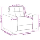 SOFA fotelja tamnozelena 100x78x80 cm baršun | shoptok.hr