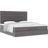  Otomanski okvir kreveta s madracem sivi 180x200cm umjetna koža | shoptok.hr