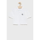 Calvin Klein Jeans Otroška polo bela barva | Shoptok.si