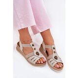 Inblu Women's Wedge Sandals With Decorations Light Beige | ePonuda.com