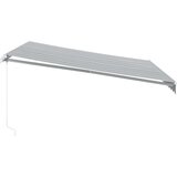 Tenda na ručno uvlačenje antracit i bijela 400 x 350 cm | shoptok.hr