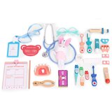 ECO TOYS Drveni set za igru ​​liječnika, medicinska torba za djecu, 28 dijelova, | shoptok.hr