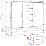  Kreveta Crni hrast 92 x 35 x 76 cm Konstruirano drvo - Crni hrast | shoptok.hr
