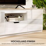  Niski TV ormarić visoki sjaj za TV do 65 3 pretinca ladica 160 x 38 x 43 cm prirodno drvo | shoptok.hr