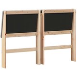 vidaXL Tapecirani uzglavlje Sivo-smeđa 135 cm Čvrsto borovo drvo | shoptok.hr