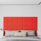  Zidne ploče od umjetne kože 12 kom crvene 30 x 30 cm 1 08 m²