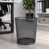 Office Waste Bin Metal Mesh Round Silver 19 L | shoptok.hr