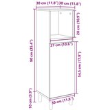  Kupaonski ormarić boja hrasta 30x30x100 cm konstruirano drvo | shoptok.hr