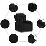 vidaXL Naslonjač na podizanje od tkanine crni | shoptok.hr