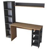 Woody Fashion Pisalna miza s policami Janir (Oreh/Antracit) | Shoptok.si
