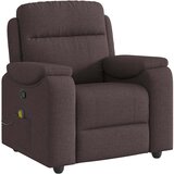 Maison Chic masažni naslanjač - Relax naslanjač temno rjavo blago, (22134544) | Shoptok.si
