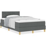 vidaXL Krevet s opružnom kutijom s madracem Tamno siva 120x190 cm Tkanina | shoptok.hr