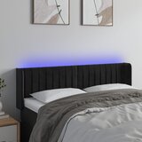  LED uzglavlje crno 147x16x78/88 cm baršunasto | shoptok.hr