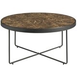 Ellos Home Rjava jeklena okrogla klubska mizica ø 80 cm Gellina – | Shoptok.si