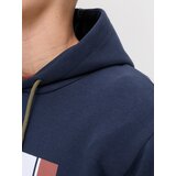 Jack & Jones Sweater majica 'JJHAYATO' mornarsko plava / smeđa / bijela | shoptok.hr