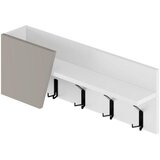 Livetastic Stenski Obešalnik Eleva, Bela, Mocha Rjava | Shoptok.si