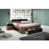 Helvetia KREVET BETA S LADICOM 180X200 - SAMOSTANSKI HRAST/CRNI | shoptok.hr