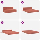  Preklopni madrac za sofu Crvena narančasta 152 x 86,5 x 60 cm | shoptok.hr