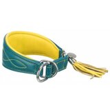  Ogrlica za hrta koža s 27-35cm/55mm petrol žuta | ePonuda.com