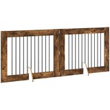  Vrata za pse s postoljem 2 pcs Dimljeni hrast 100 x 80 cm | shoptok.hr