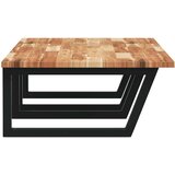 Zidna polica za Lavabo - Umivaonik od čelika i masivnog bagremovog drva - tamno smeđa i crna 140 x 60 x 2 cm 1 Trapez | shoptok.hr