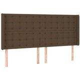  Uzglavlje tamnosmeđe 183x16x118/128 cm od tkanine | shoptok.hr