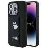  Originalna torbica KARL LAGERFELD Hardcase KLHCP14XGSACHPK za iPhone 14 Pro Max (Gripstand Saffiano choupette PIN / crna | shoptok.hr
