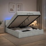  od pjene s madracem i LED-om Svjetlosiva 200 x 200 cm | shoptok.hr