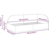 vidaXL Kotna postelja z vzglavjem Temno zelena 90 x 190 cm Žamet | Shoptok.si