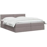  Krevet s od storage s uzglavljem 2 kom. Sivosmeđa Lažna koža - Sivosmeđa 180 x 200 cm Dizajn linija | shoptok.hr