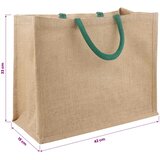  Torbe od jute 10 Prirodna i zelena 42 x 33 x 19 cm 100% Jut Slike